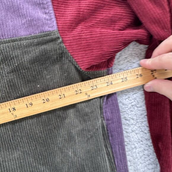 Teddy Fresh Hoodie Mens M Colorblock Henley Corduroy Pullover Cotton - Picture 4 of 8